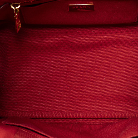 Prada Small Canapa Tote - Picture 7 of 8